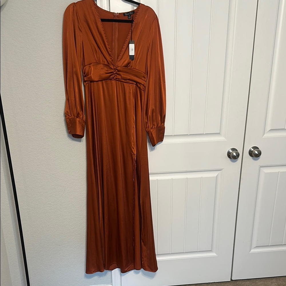 Elegant Rust Orange Women's Dress